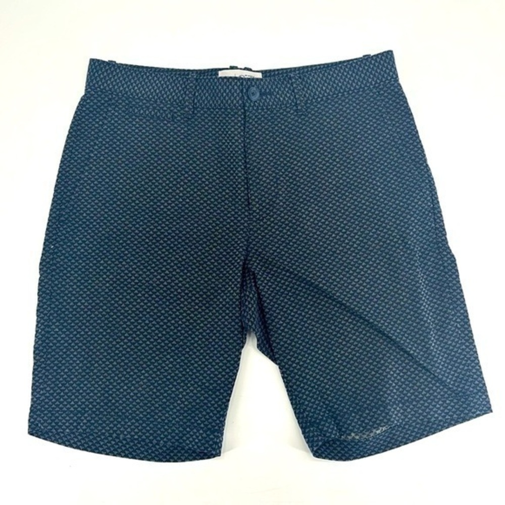 Men’s The Original Penguin navy blue hounds tooth flat front shorts size 31 - Picture 1 of 10